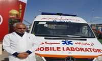 استقرار آزمایشگاه سیار دانشگاه علوم پزشکی زاهدان در موکب سلامت میرجاوه به منظور انجام آزمایشات مورد نیاز نظام مراقبت سندرومیک